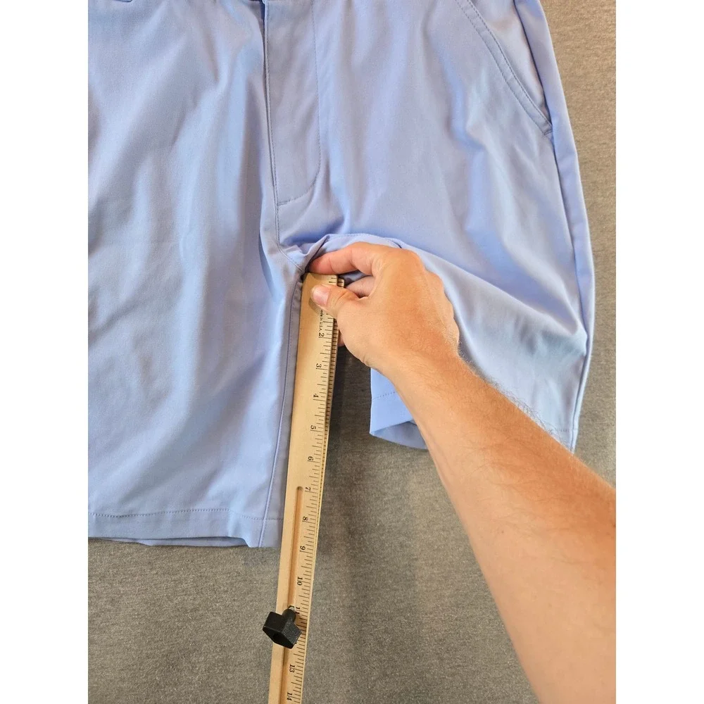 Good Good Golf Shorts Mens 28W Light Blue Performance Athletic Elastic Waist